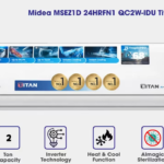 Midea MSEZ1D-24HRFN1 QC2W-IDU Titan Inverter AC – 2 Ton – T3 Compressor